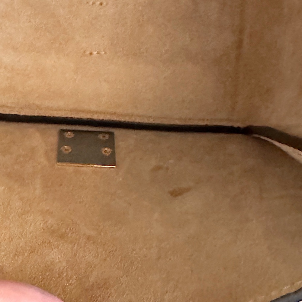 SOLD ❤️polene Numéro Sept Mini smooth leather chain crossbody top handle bl - Picture 14 of 17